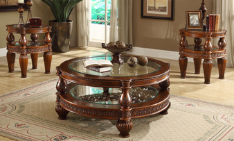 Homey Design HD-1521-CTSET3 Victorian 3-Piece Coffee Table Set