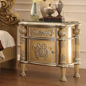 Homey Design HD-N8015 Victorian Nightstand / Side Table