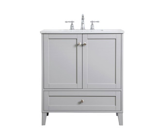30 Inch Single Bathroom Vanity In Grey "VF18030GR"