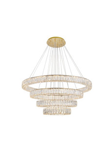 Monroe Integrated Led Chip Light Gold Chandelier Clear Royal Cut Crystal "3503G41G"