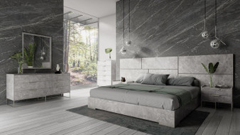 "VGACMARBELLA-SET-GRY" VIG Nova Domus Marbella - Italian Modern Grey Bed Set