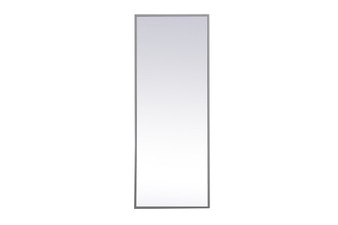 Metal Frame Rectangle Mirror 14 Inch X 36 Inch In Grey "MR41436GR"