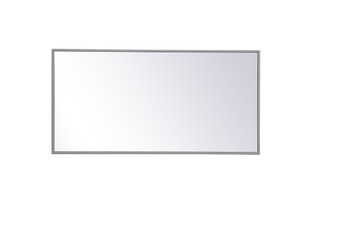 Metal Frame Rectangle Mirror 18 Inch X 36 Inch In Grey "MR41836GR"