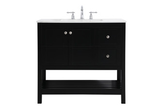 36 Inch Single Bathroom Vanity In Black "VF16436BK"