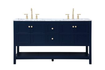 60 Inch Single Bathroom Vanity In Blue "VF16560DBL"