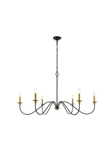 Rohan 48 Inch Chandelier In Matte Black And Brass "LD5056D48BRB"