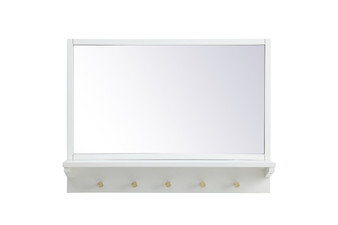 Entryway Mirror With Shelf 28 Inch X 21 Inch In White "MR502821WH"