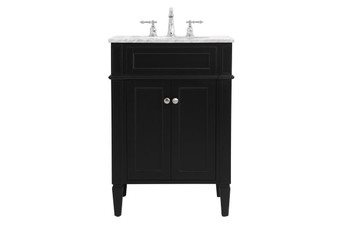 24 Inch Single Bathroom Vanity In Black "VF12524BK"