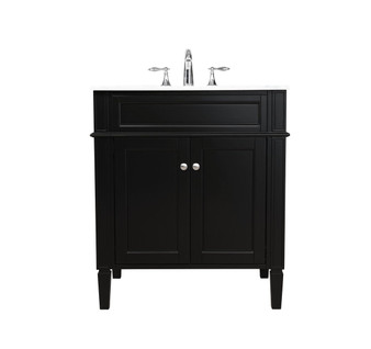 30 Inch Single Bathroom Vanity In Black "VF12530BK"