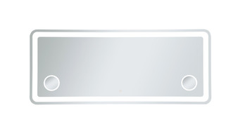 Lux 30In X 72In Hardwired Led Mirror With Magnifier And Color Changing Temperature 3000K/4200K/6000K "MRE53072"