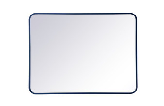 Soft Corner Metal Rectangular Mirror 27X36 Inch In Blue "MR802736BL"