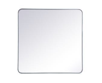 Soft Corner Metal Rectangular Mirror 36X36 Inch In Silver "MR803636S"