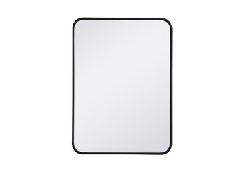 Soft Corner Metal Rectangular Mirror 22X30 Inch In Black "MR802230BK"