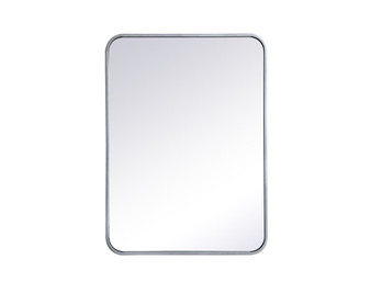 Soft Corner Metal Rectangular Mirror 22X30 Inch In Silver "MR802230S"