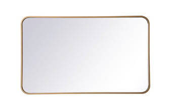 Soft Corner Metal Rectangular Mirror 22X36 Inch In Brass "MR802236BR"