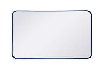 Soft Corner Metal Rectangular Mirror 22X36 Inch In Blue "MR802236BL"