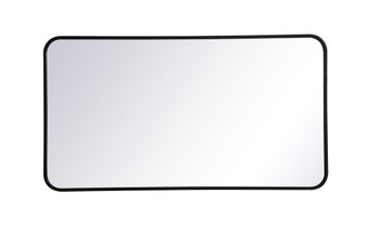 Soft Corner Metal Rectangular Mirror 22X40 Inch In Black "MR802240BK"