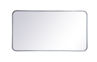 Soft Corner Metal Rectangular Mirror 22X40 Inch In Silver "MR802240S"