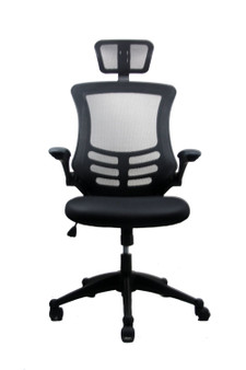 "RTA-80X5-BK" Techni Mobili Executive High Back Chair With Headrest