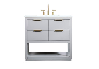 36 Inch Single Bathroom Vanity In Grey "VF19236GR"