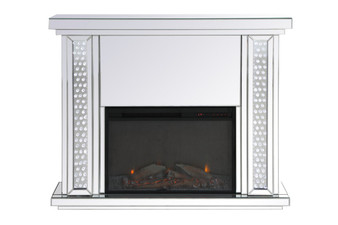 Raiden 47 Inch Led Mirrored Mantle With Wood Fireplace "MF98901-F1"