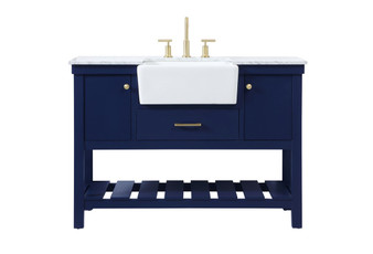 48 Inch Single Bathroom Vanity In Blue "VF60148BL"