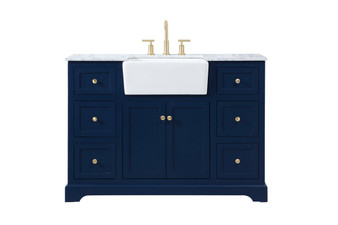 48 Inch Single Bathroom Vanity In Blue "VF60248BL"