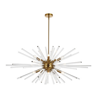 Sienna 46 Inch Crystal Rod Pendant In Gold "2502D46SG"