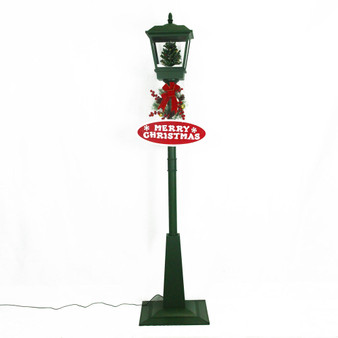 FHF 71" Green Square Street Lamp Snowy Tree "FSL071A-GRN"