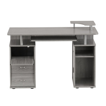 "RTA-8211-GRY" Techni Mobili Complete Computer Workstation Desk With Storage, Grey