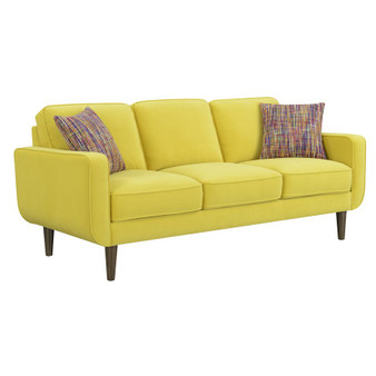 Sofa With 2 Pillows Yellow By Emerald Home "U3906-00-01"