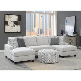 Armless Loveseat-Ash By Emerald Home "U4395-16-03"