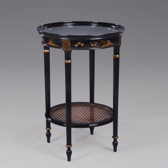 Chinoiserie Side Table, Tall Ebn "33873EBN"