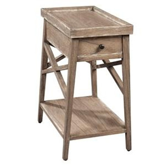 "27275" Primitive Chair Side With One Drawer Table