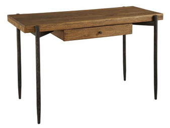 "27551" Accents Single Center Drawer Desk With Iron Forged Legs