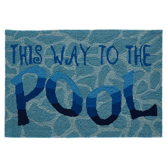 Liora Manne Frontporch This Way To The Pool Indoor/Outdoor Rug Water 2' x 3' "FTP23444803"