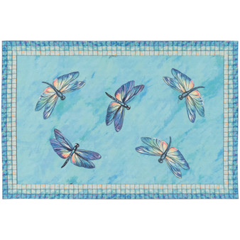 Liora Manne Illusions Dragonflies Indoor/Outdoor Mat Lagoon 1'7" x 2'5" "ILU12331023"