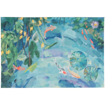 Liora Manne Illusions Peaceful Pond Indoor/Outdoor Mat Seafoam 1'7" x 2'5" "ILU12331216"