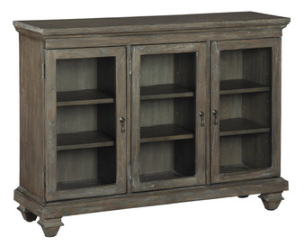 "27982" Short Beveled Glass Door Entertainment Center