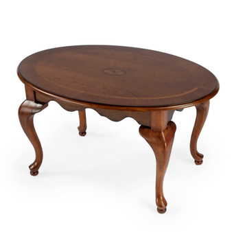 "3012101" Grace Oval 4 Legs Coffee Table, Medium Brown