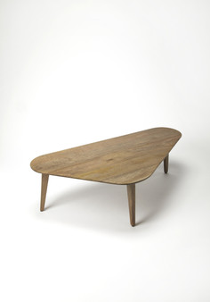"5148140" Tripoli Triangle Solid Wood Coffee Table, Gray