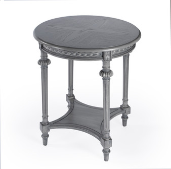 "6162418" Hellinger Round Lamp Table, Gray