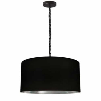 1 Light Braxton Medium Pendant, Black/Silver Shade, Black "BXN-M-BK-697"