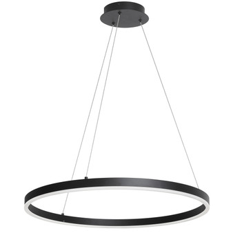 34 Wattage Chandelier, Metal Black With Frosted Acrylic Diffuser "CIR-2434C-MB"