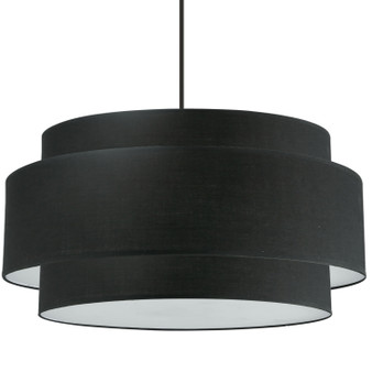 4 Light Incandescent Chandelier, Metal Black With Black Shade "PYA-304C-MB-BK"