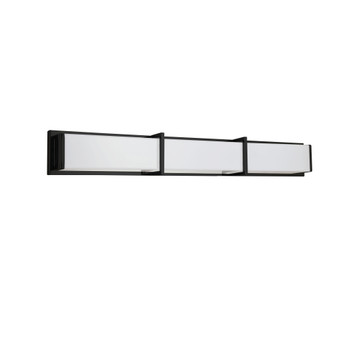50 Wattage Vanity Light, Metal Black With White Acrylic Diffuser "VLD-414-MB"