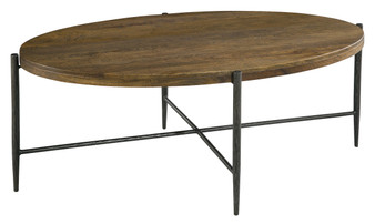 "23712" Bedford Park Metal & Wood Oval Coffee Table