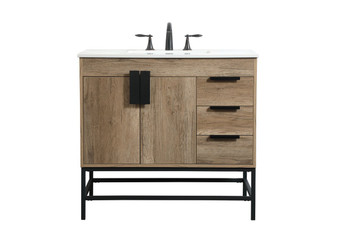 36 Inch Single Bathroom Vanity In Natural Oak "VF48836NT"