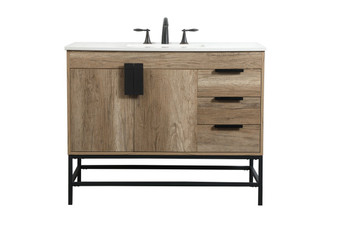 42 Inch Single Bathroom Vanity In Natural Oak "VF48842NT"