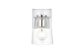 Kacey 1 Light Chrome And Clear Bath Sconce "LD7310W5CH"